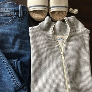 Woolrich grey houndstooth zip up